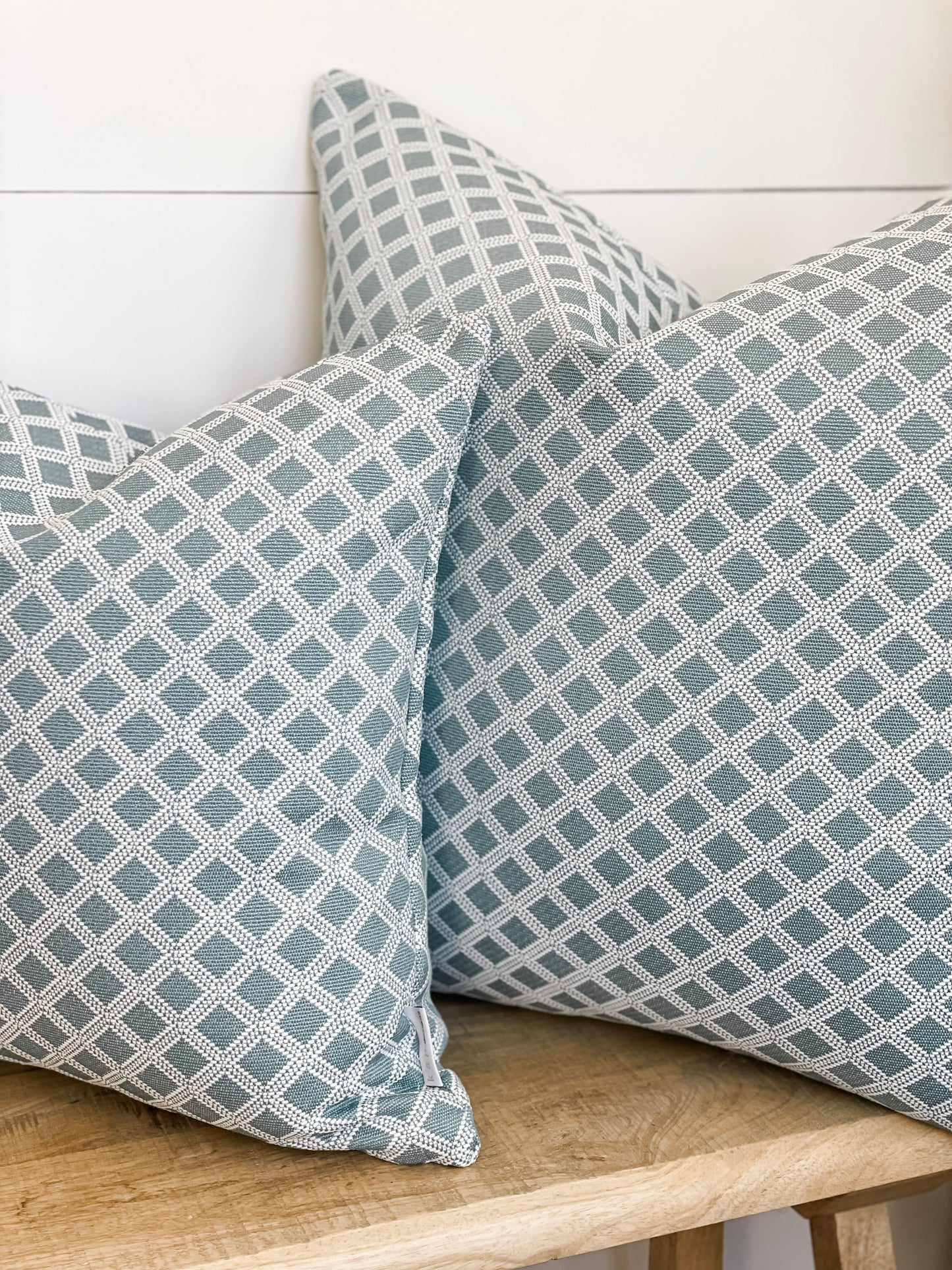 Outdoor Cushion Cover - Ocean Cross Hatch