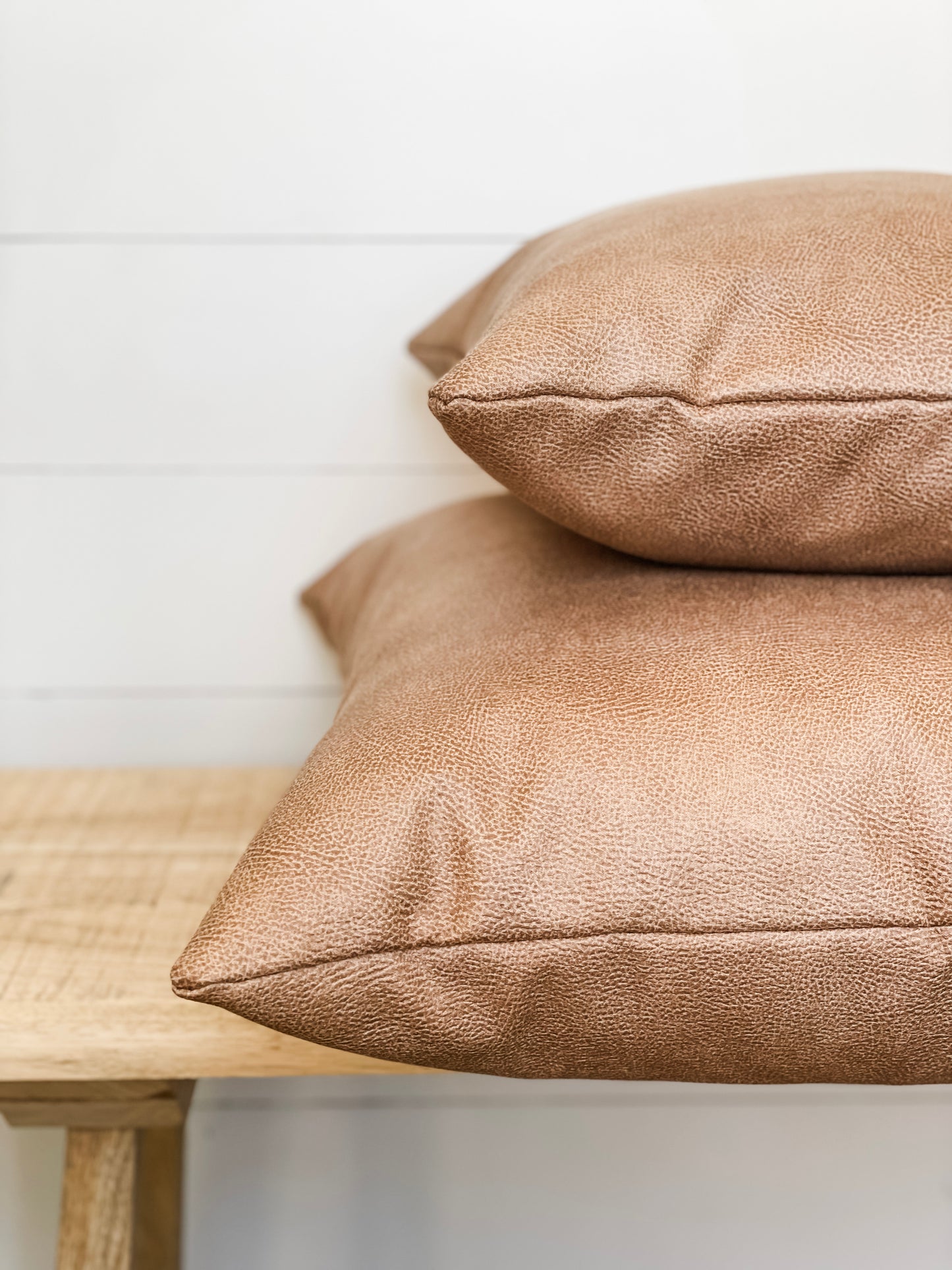 Cushion Cover - Camel Vegan Leather