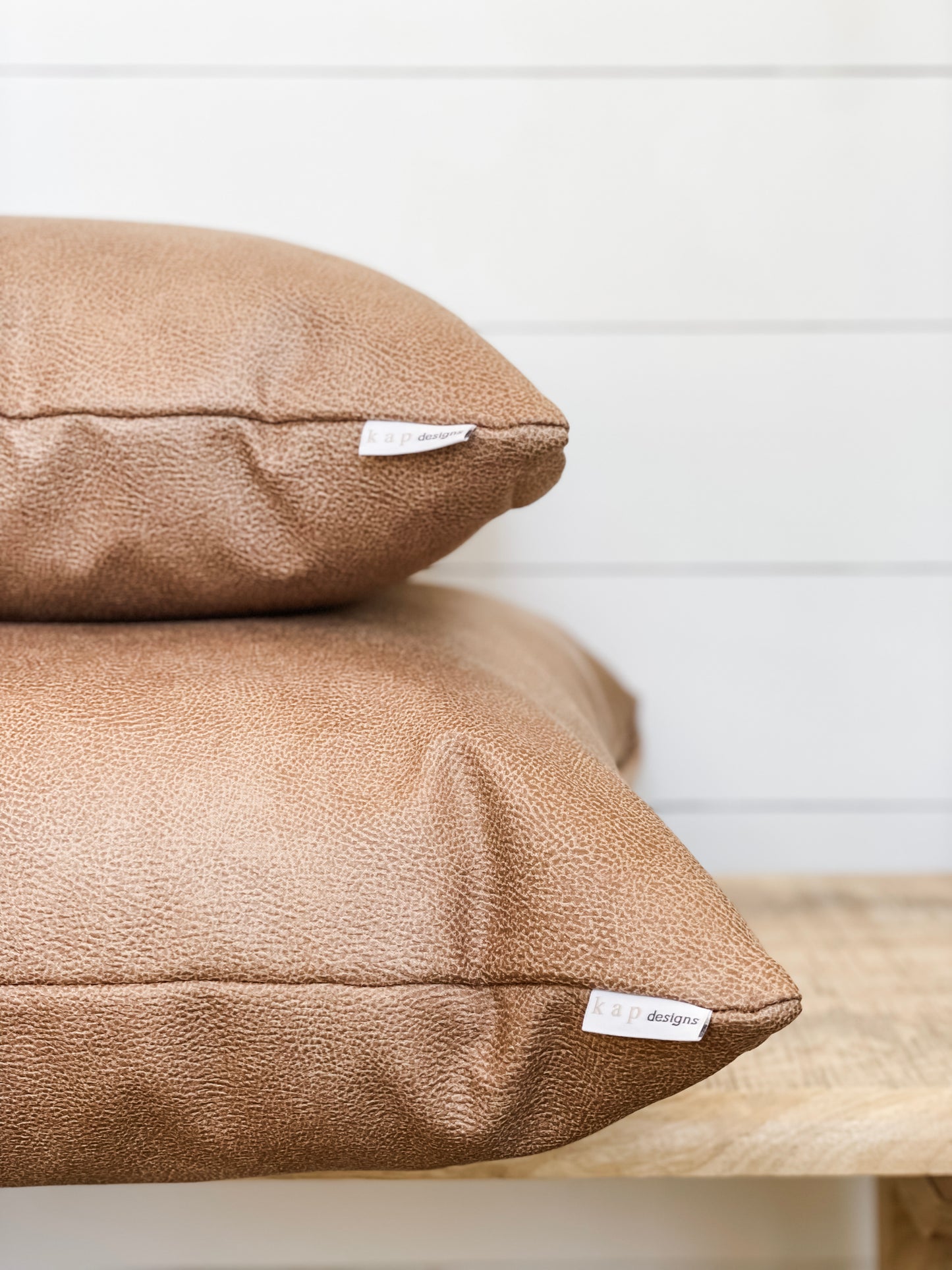 Cushion Cover - Camel Vegan Leather