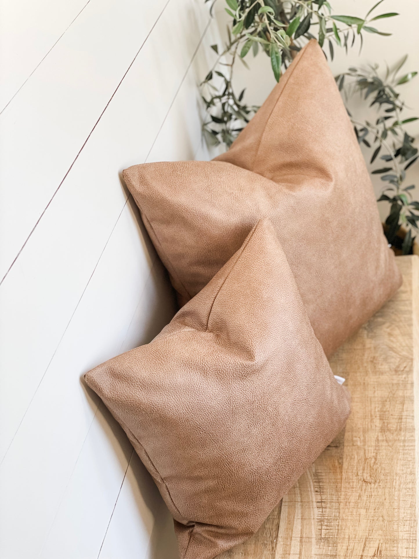 Cushion Cover - Camel Vegan Leather