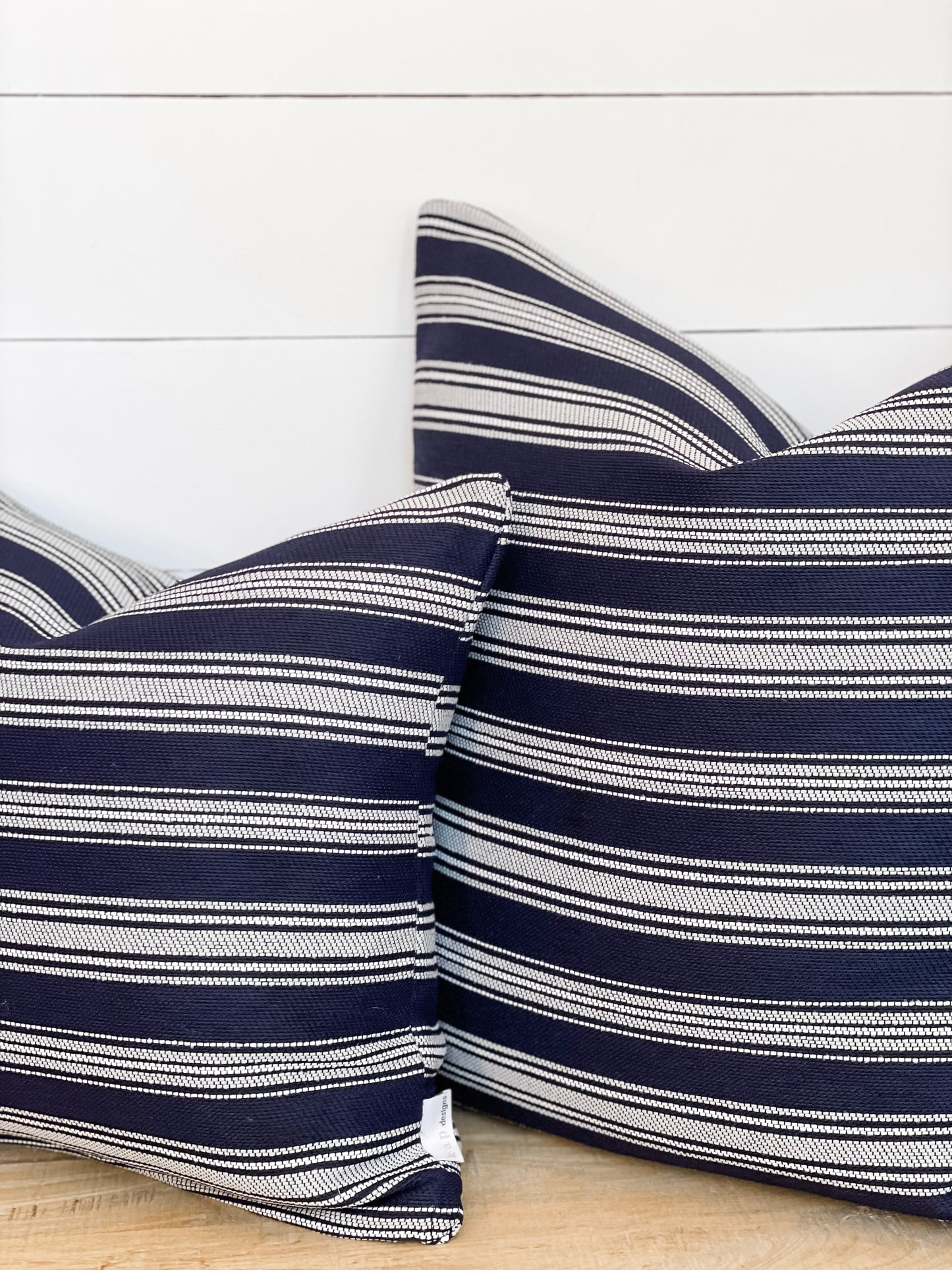 Outdoor Cushion Cover - Deep Navy Stripe