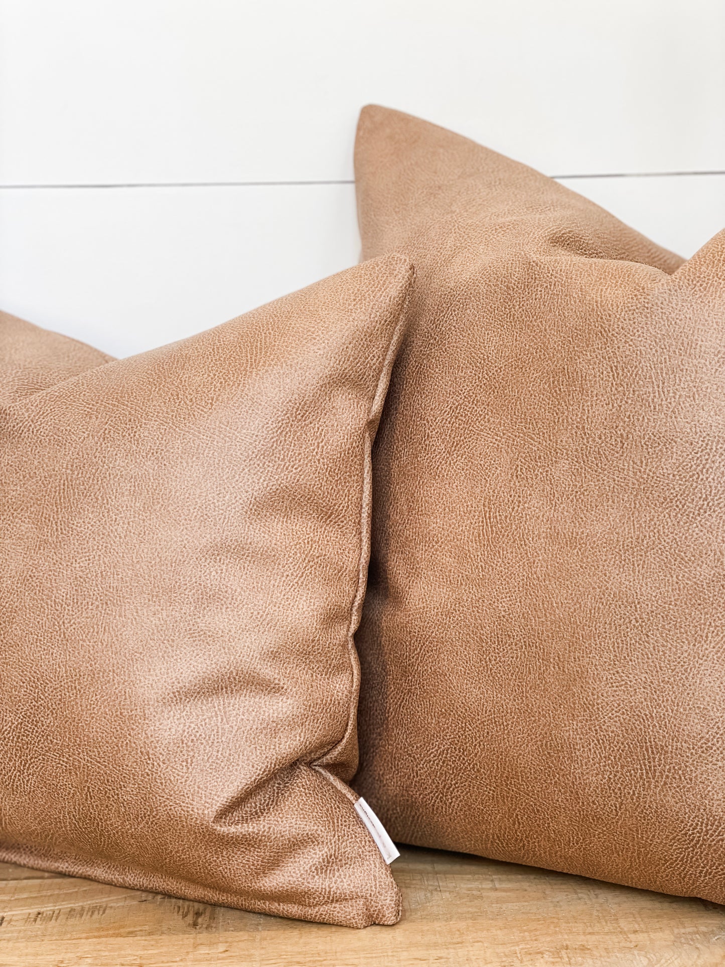 Cushion Cover - Camel Vegan Leather