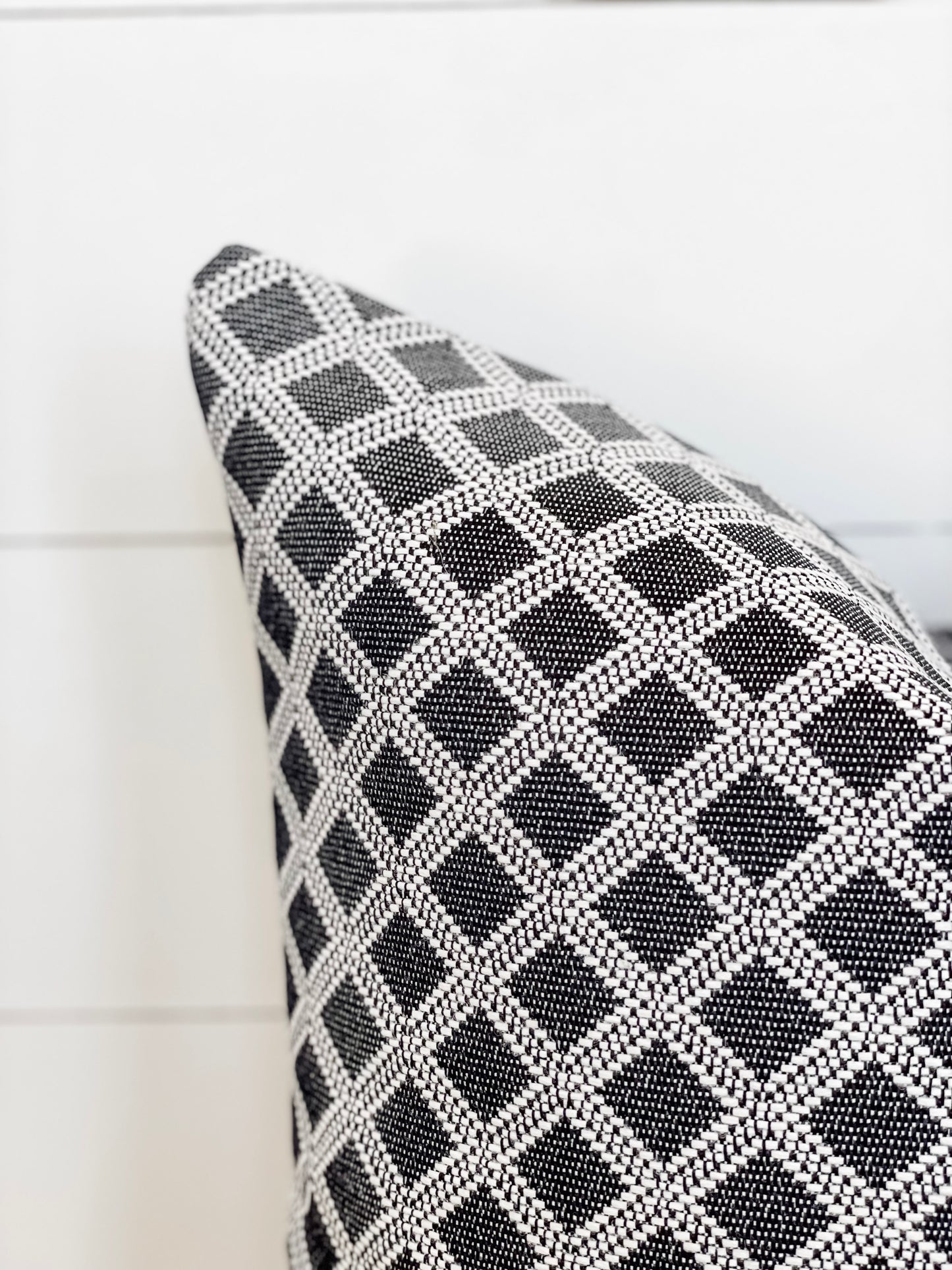 Outdoor Cushion Cover - Deep Navy Cross Hatch