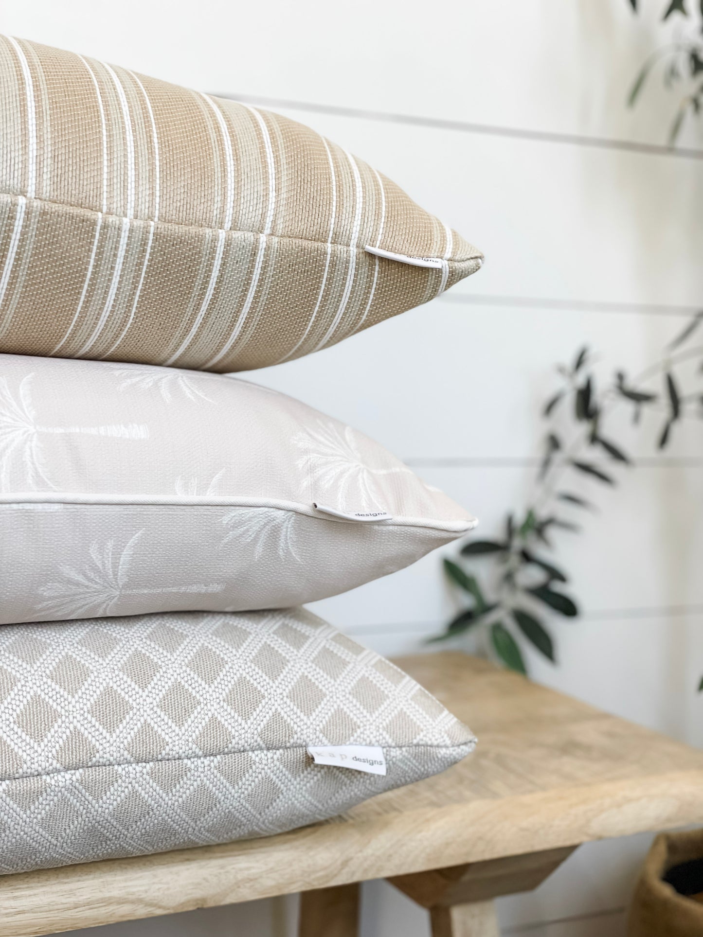 Outdoor Cushion Cover - Natural Palm