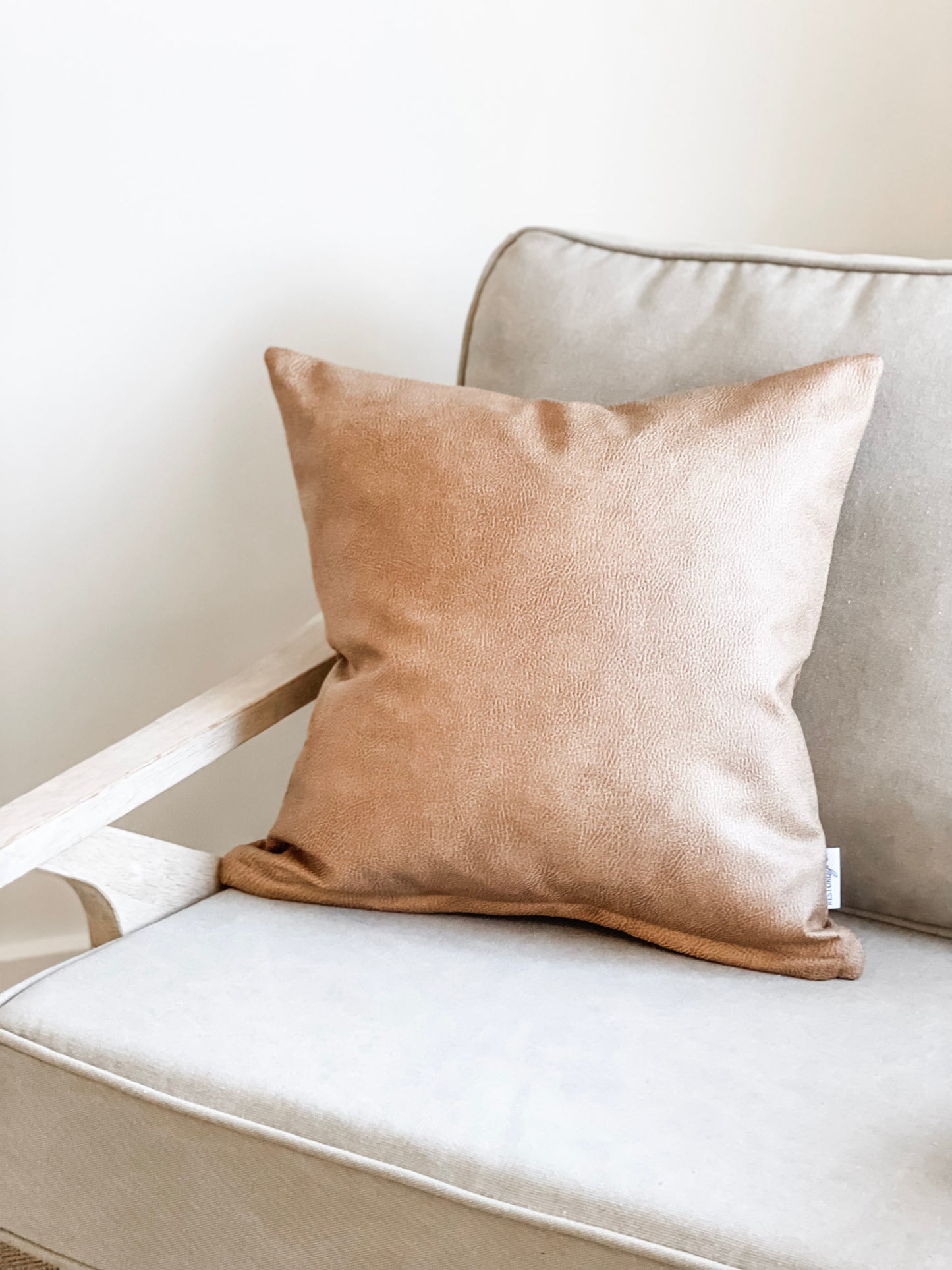 Cushion Cover - Camel Vegan Leather