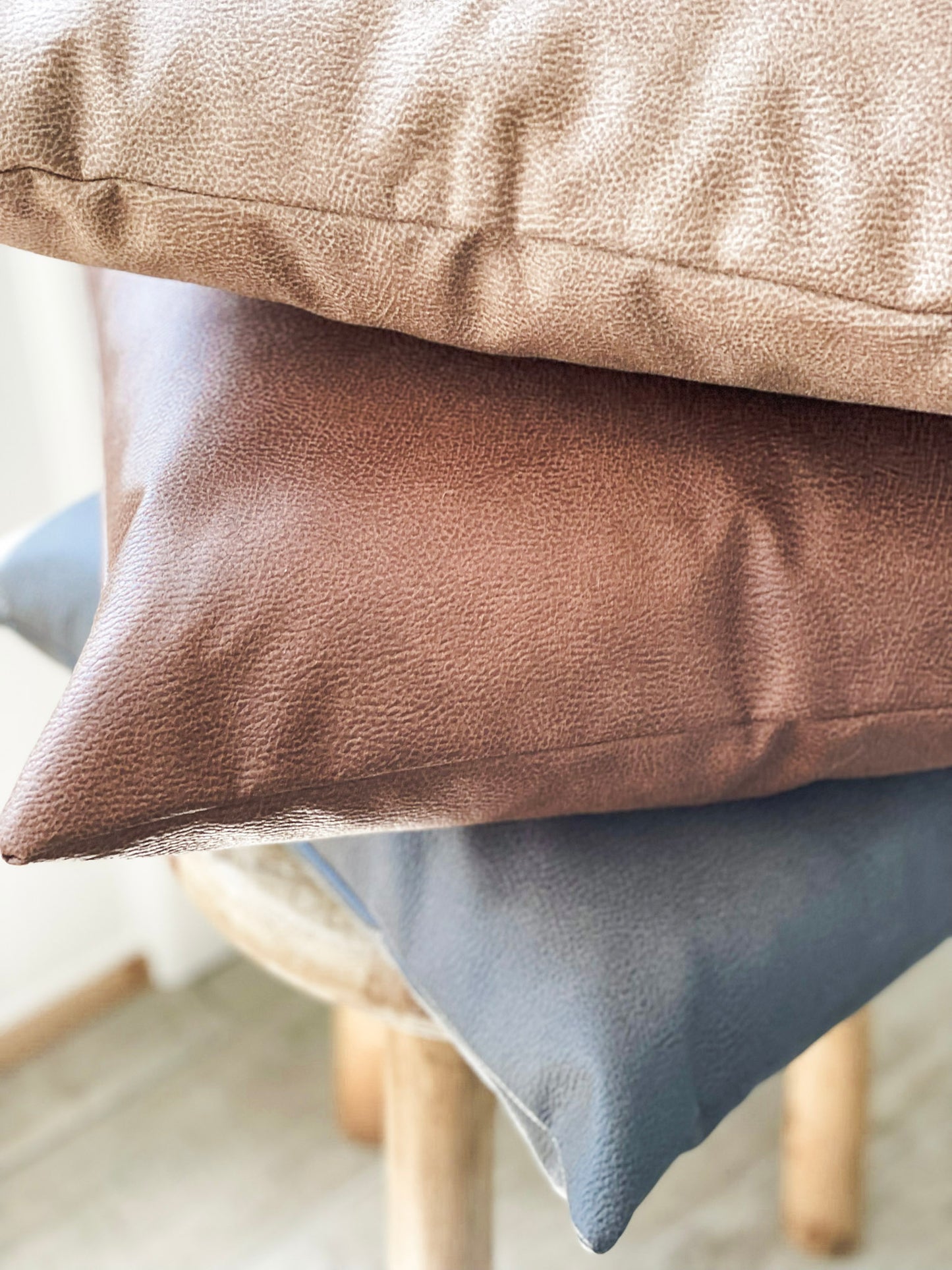 Cushion Cover - Slate Vegan Leather