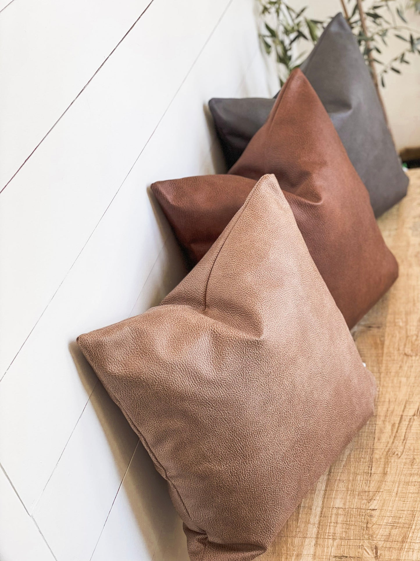 Cushion Cover - Slate Vegan Leather