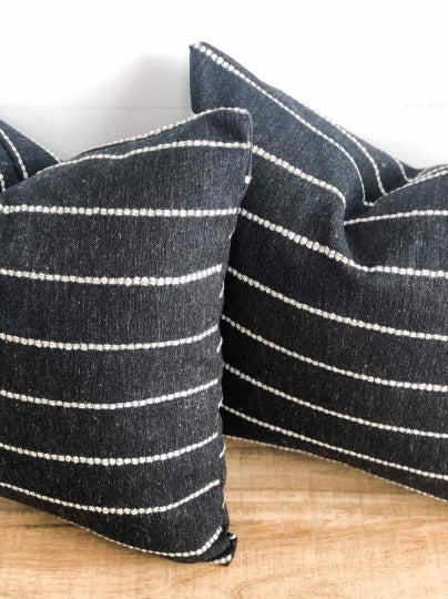 Cushion Cover - Onyx Stripe