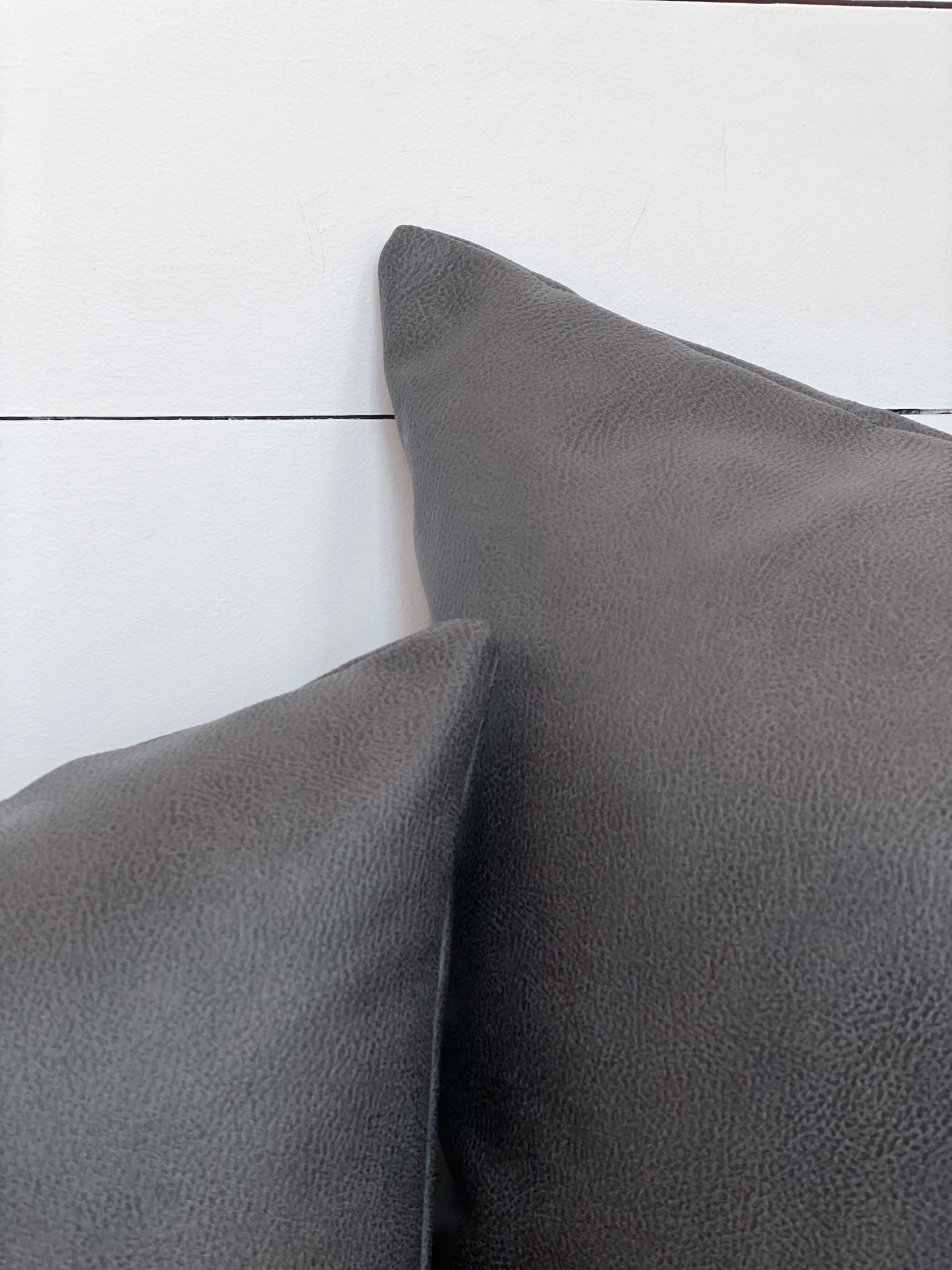 Cushion Cover - Slate Vegan Leather