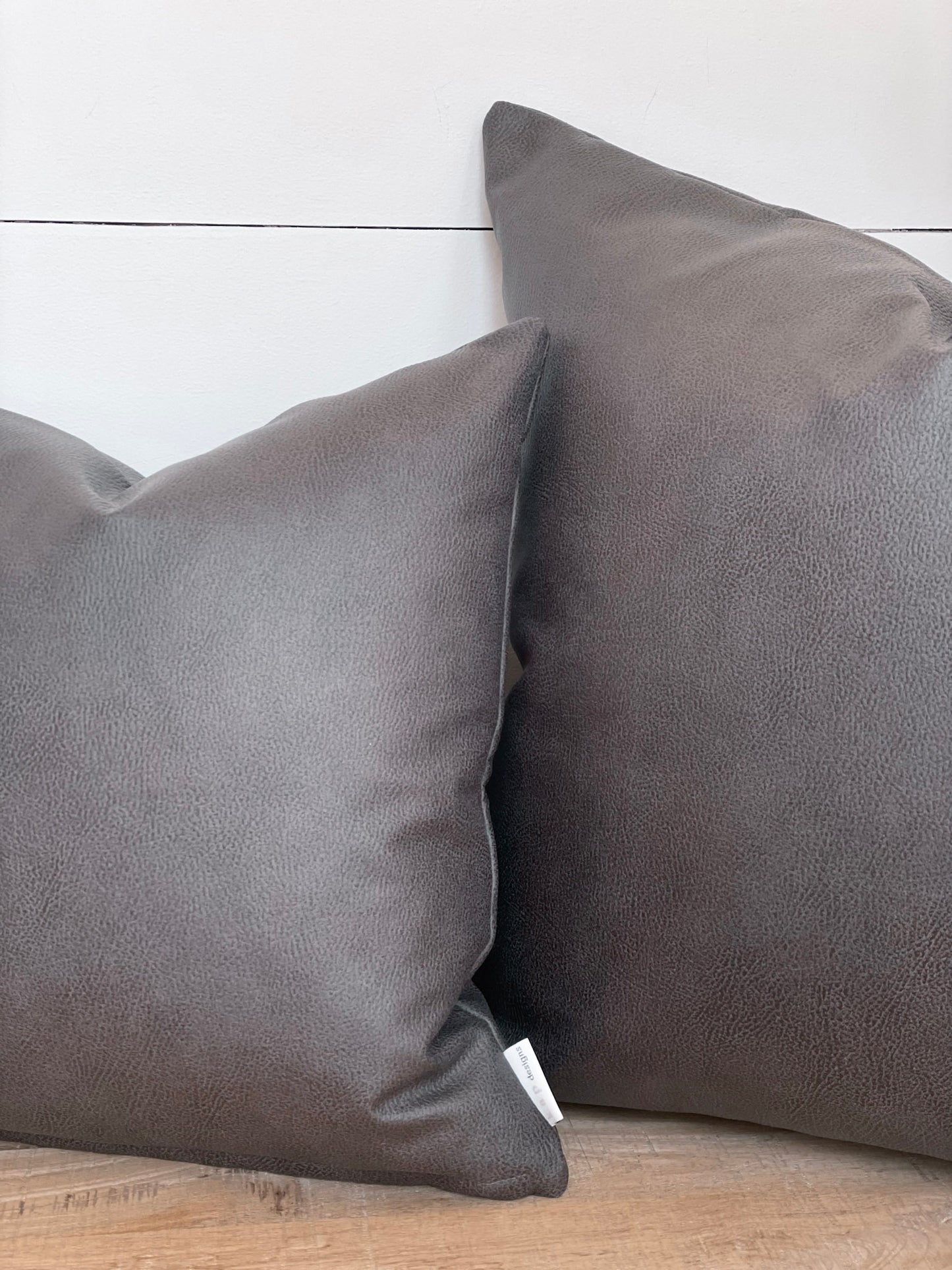 Cushion Cover - Slate Vegan Leather