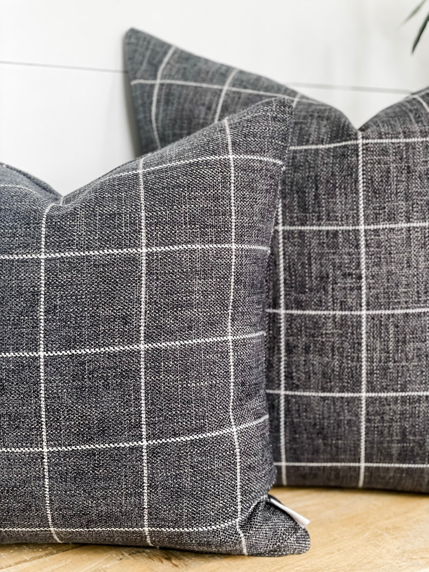 Cushion Cover - Slate Check