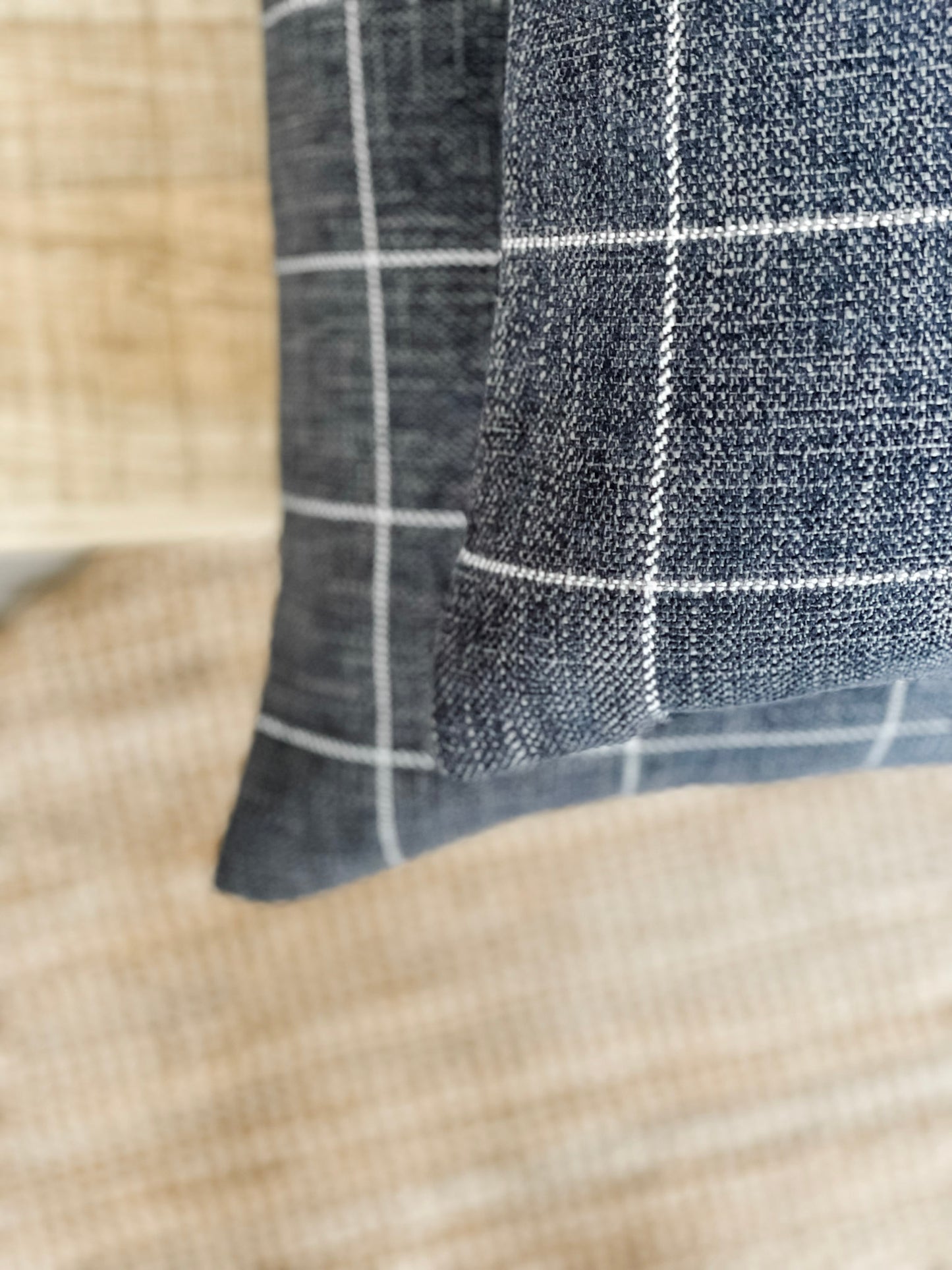 Cushion Cover - Slate Check