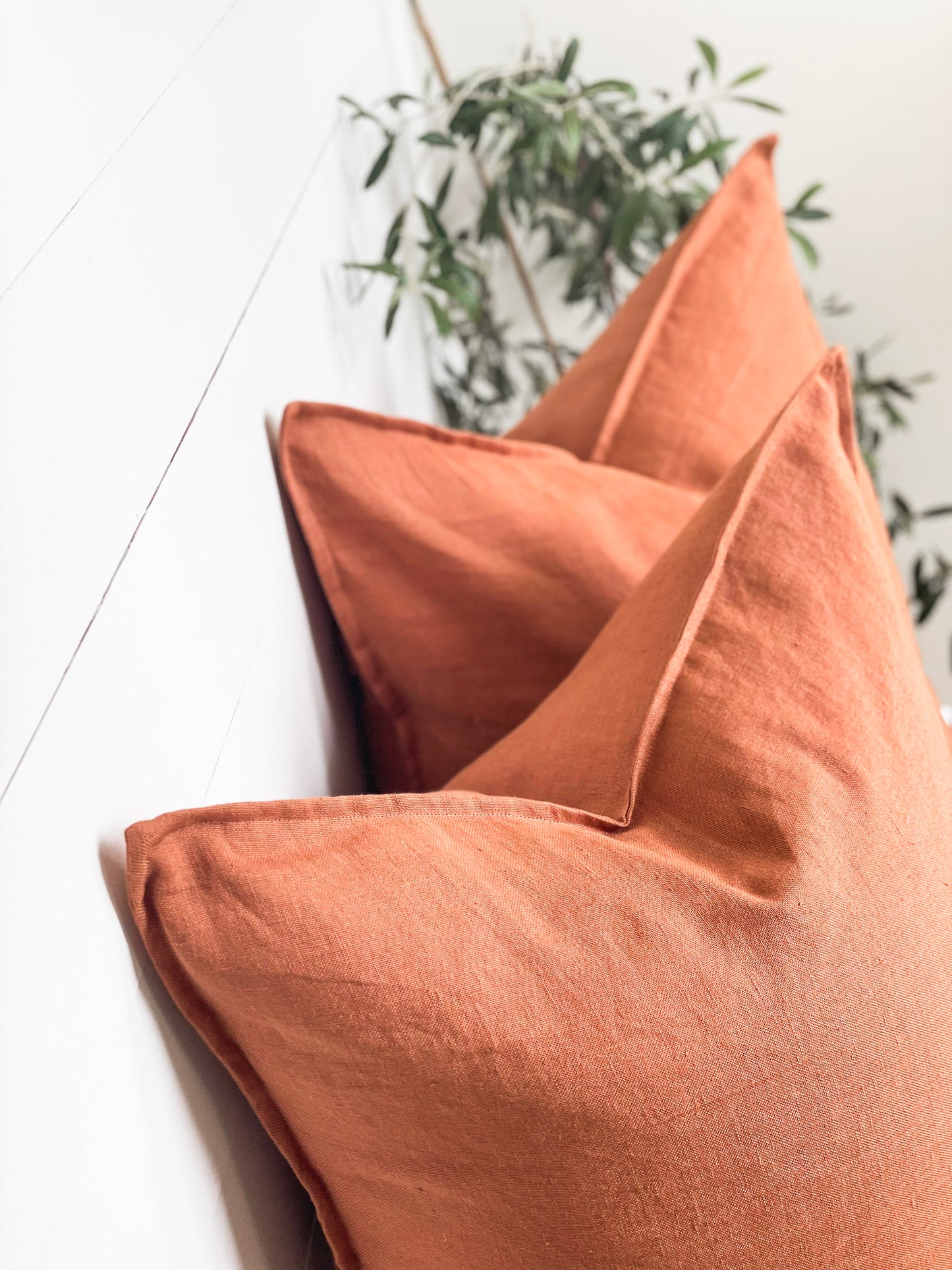 Cushion Cover - Terracotta European Linen