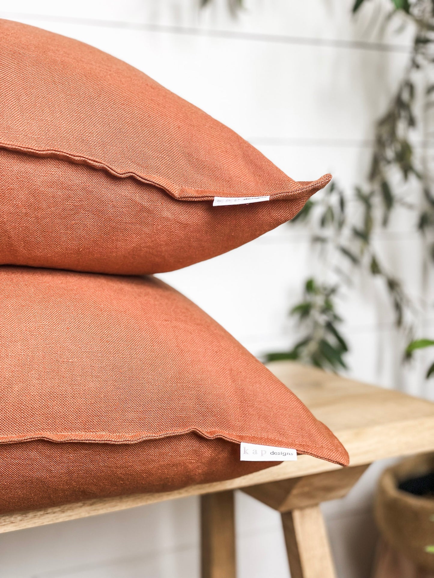 Cushion Cover - Terracotta European Linen