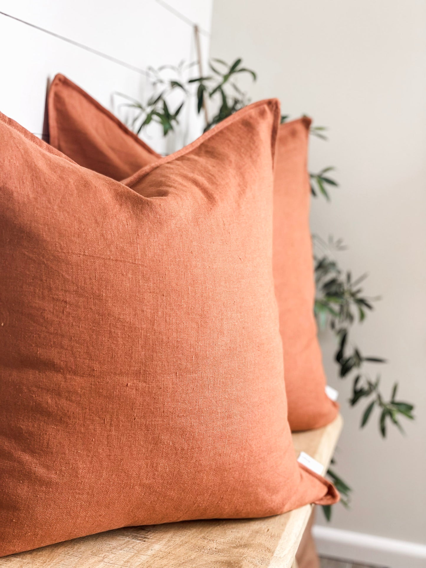 Cushion Cover - Terracotta European Linen