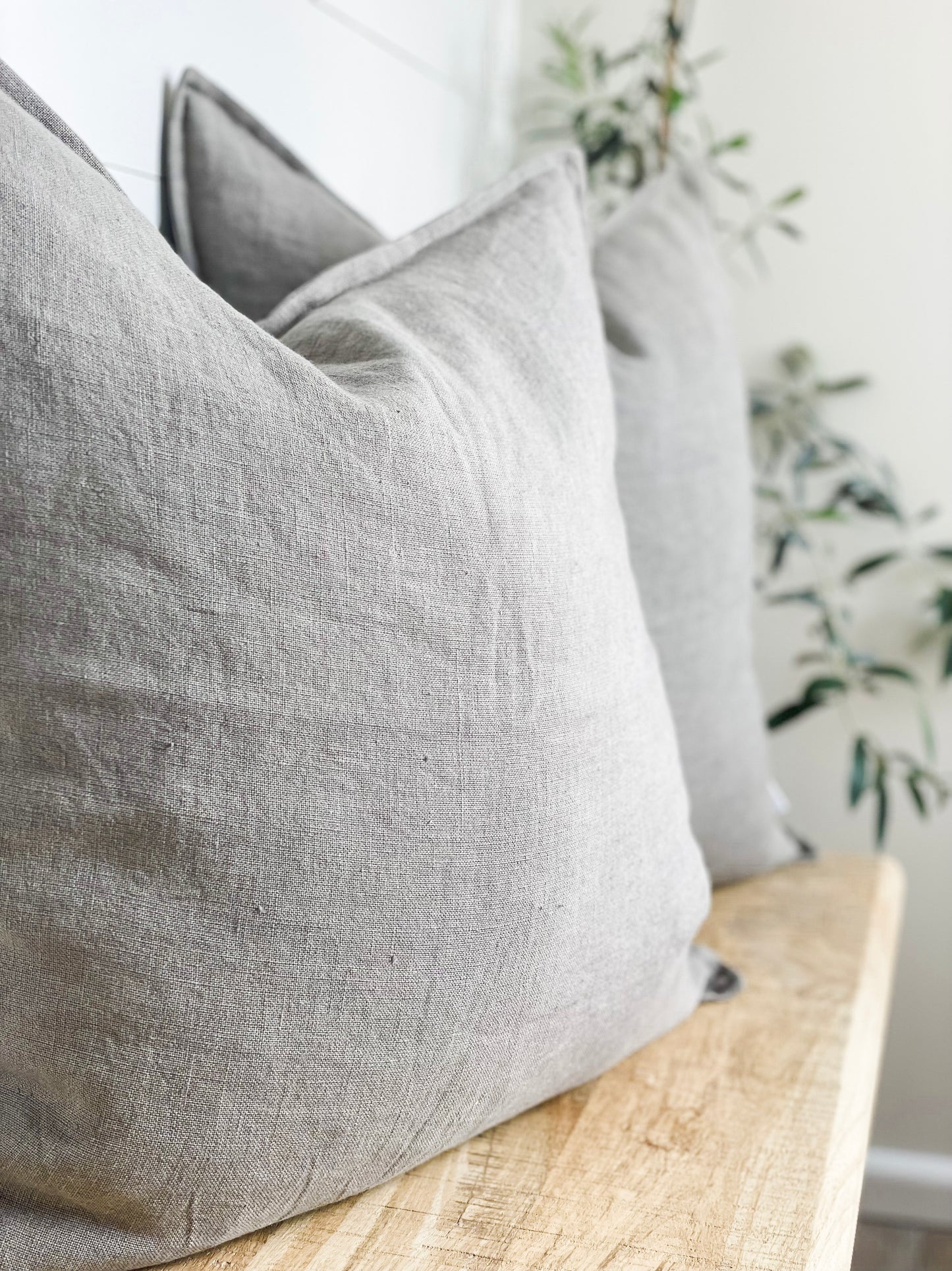 Cushion Cover - Stone European Linen
