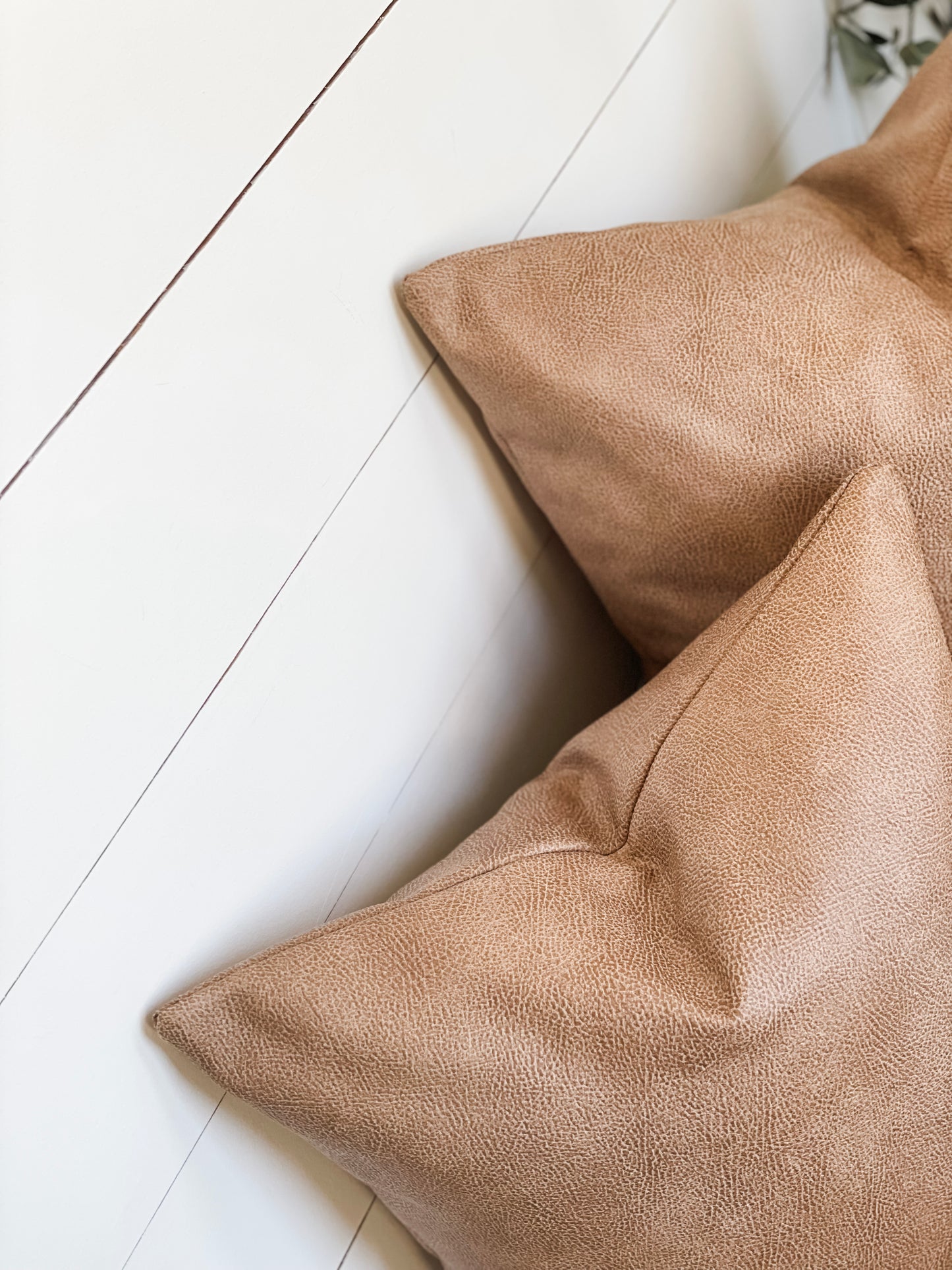Cushion Cover - Camel Vegan Leather