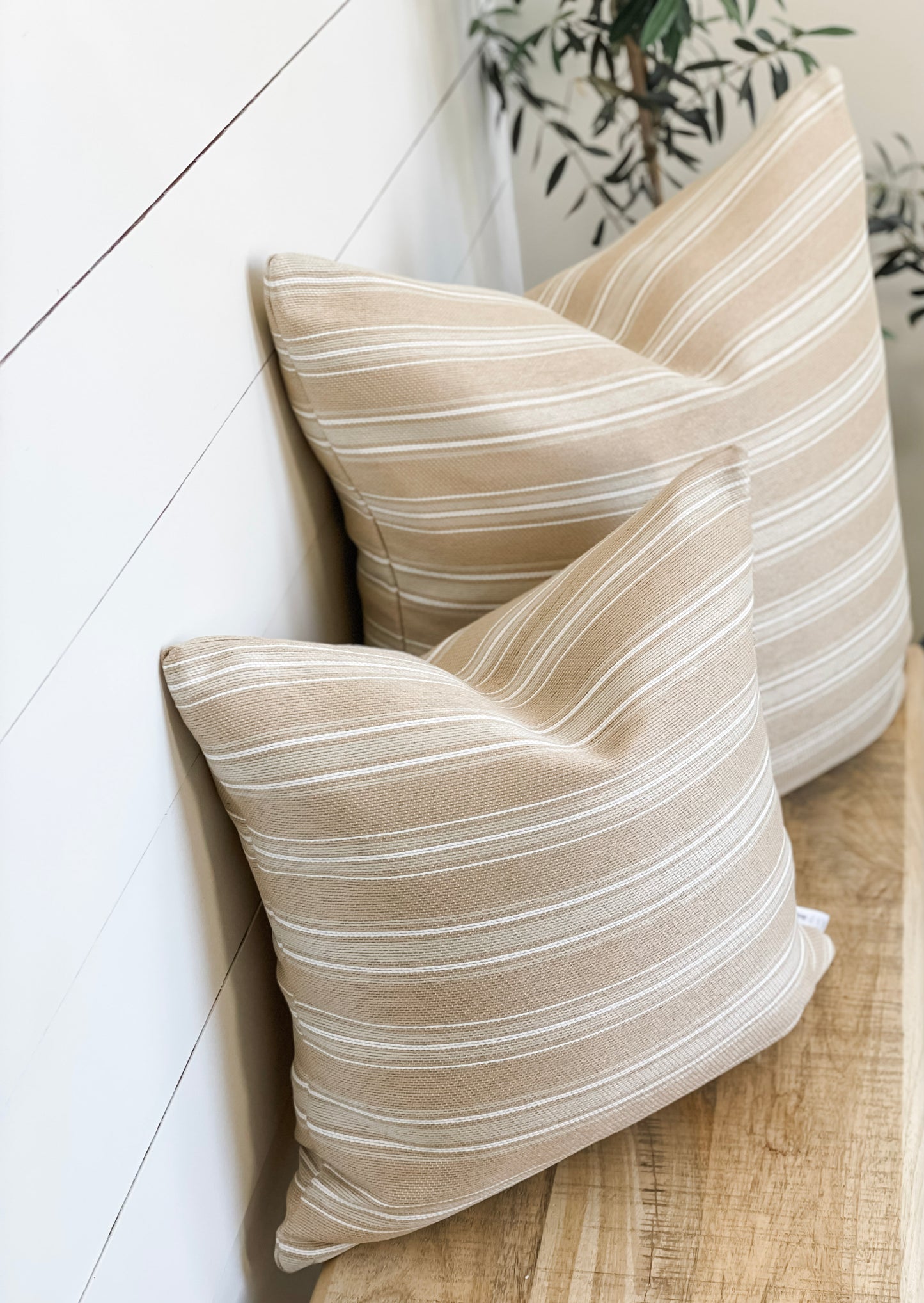 Outdoor Cushion Cover - Sand Stripe