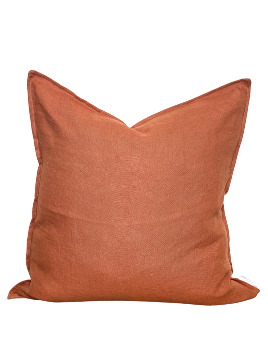 Cushion Cover - Terracotta European Linen