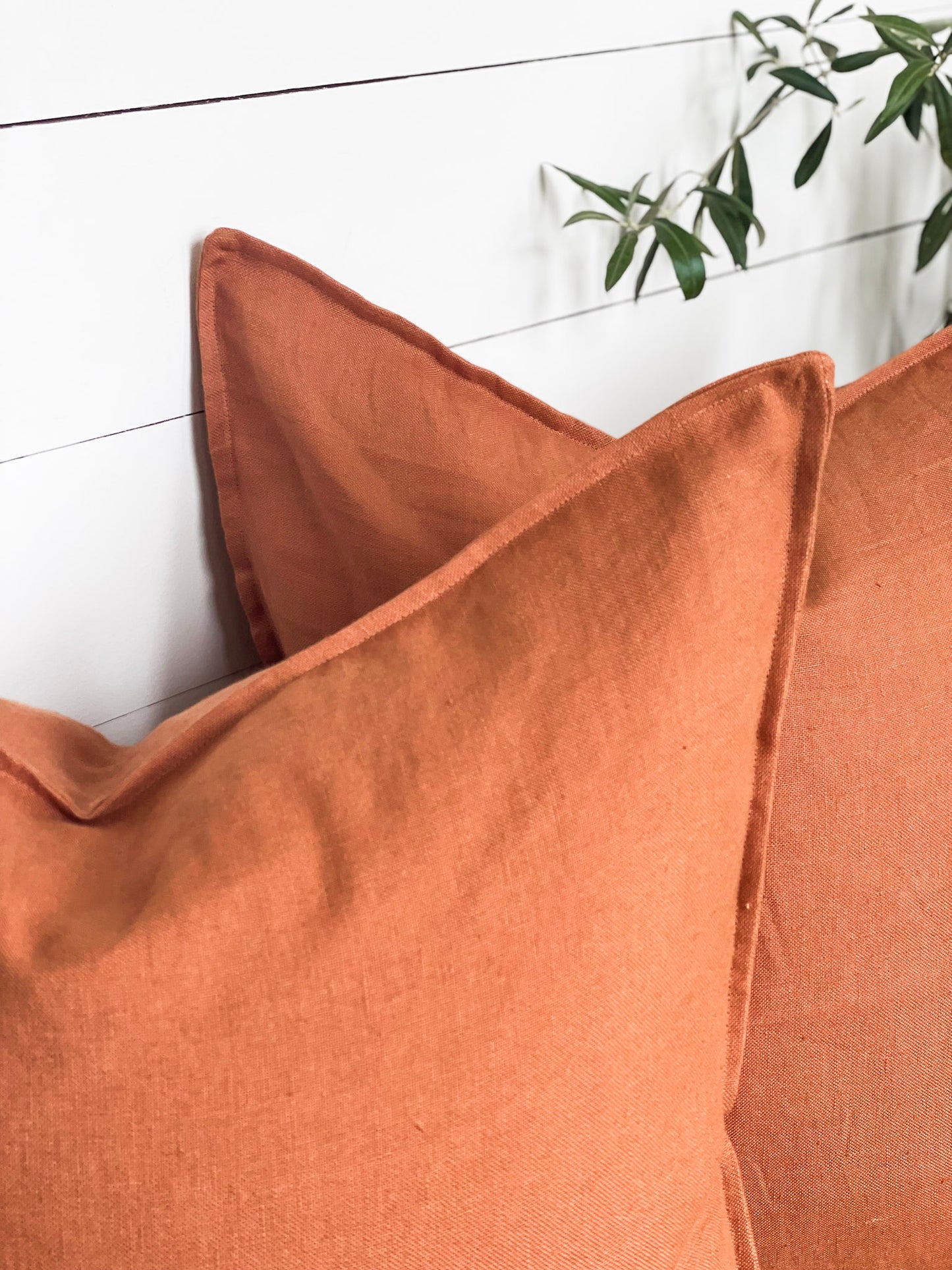 Cushion Cover - Terracotta European Linen