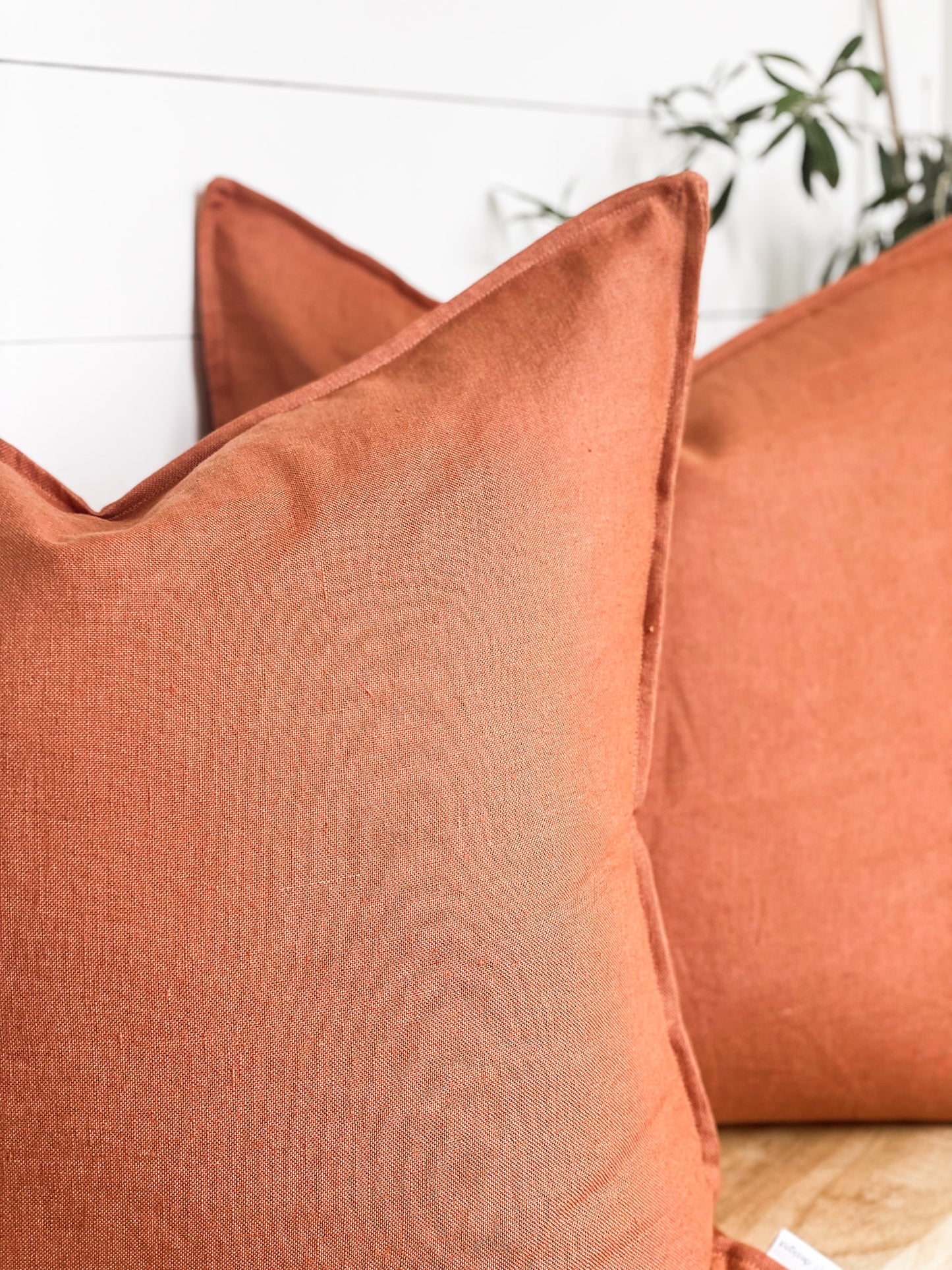 Cushion Cover - Terracotta European Linen